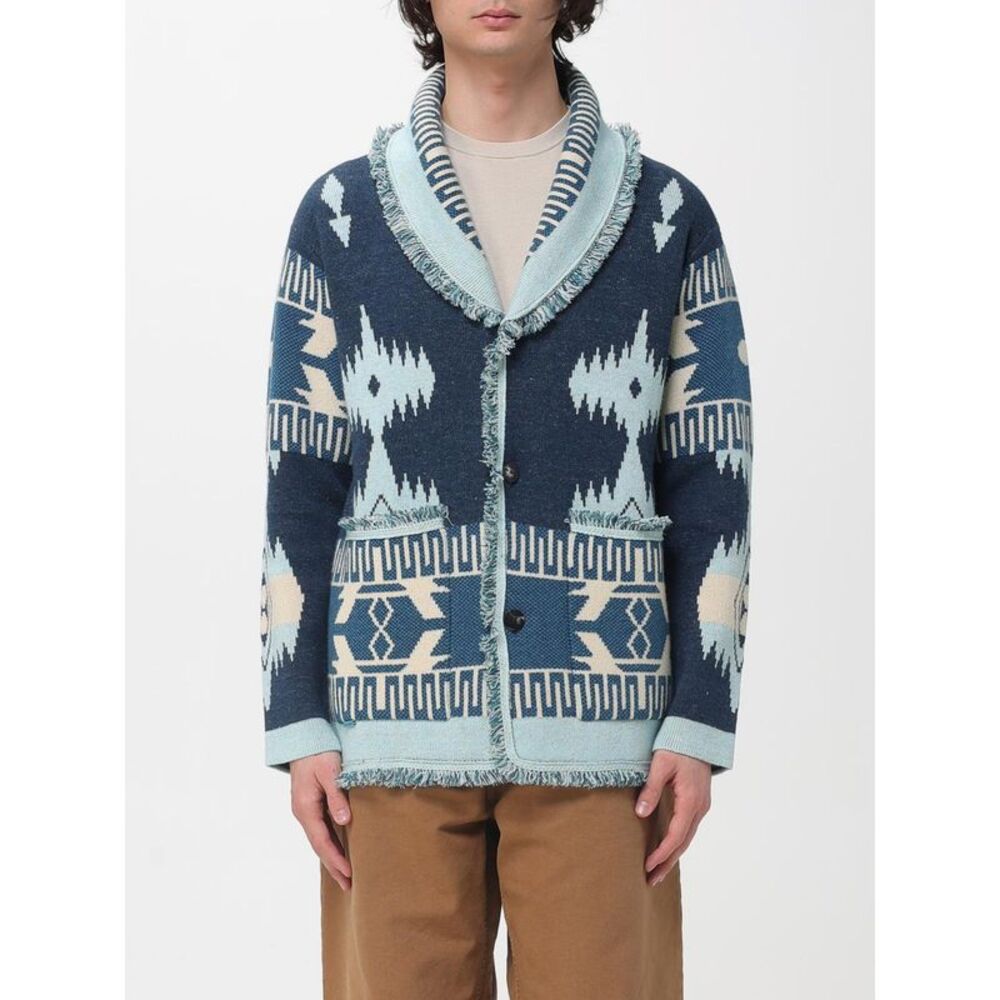 Alanui Men Alanui Jacquard Cotton Cardigan